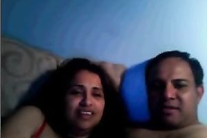 Indian non-professional milf with her hubby flashing her boobs