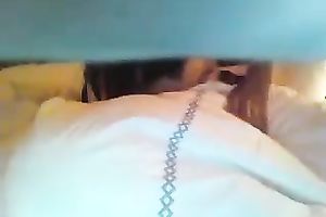 Torrid a bit inactive web camera dark head was lazily rubbing her own cum-hole