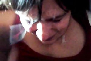 Cute big beautiful woman girlfriend strokes my 11 inch lengthy BBC taking biggest facial