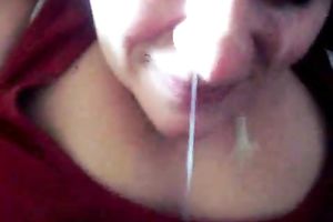 Cute big beautiful woman girlfriend strokes my 11 inch lengthy BBC taking biggest facial