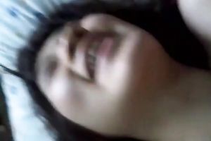 Japanese babe with no tits or booty and very bushy pussy