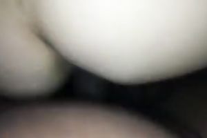 Slutty white playgirl in fishnet nylons riding hard shaft in a cowgirl position