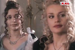 Two beautiful and elegant white cuties beginning softcore act