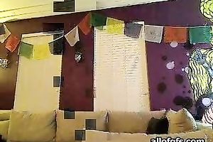 She is slender but the vibrator this babe is using is quite large