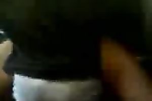 Kinda missionary fuck taped on potato camera by some non-professional pair