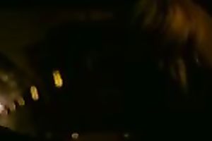 Blond head messy hussy gives fancy blow job to four eyed fellow in car