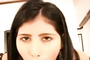 Extremely hawt and cute Indian brunette giving oral-service