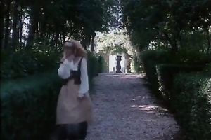 Dressed in lengthy cloth this sexy blond receives her bawdy cleft eaten