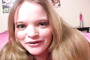 Kinky juvenile whore is bored and gives a decision to show her large melons