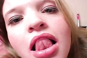 Kinky juvenile whore is bored and gives a decision to show her large melons