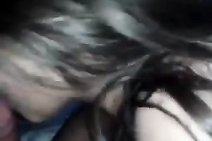 Attractive girlfriend engulfing wet pecker balls deep in amateur episode