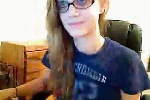 Blond haired nerdy cam nympho nude her natural scones