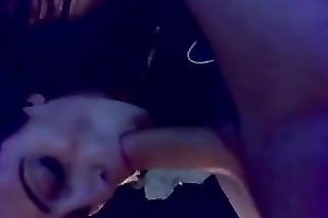 Gorgeous dark brown coed drives me insane with a terrific irrumation