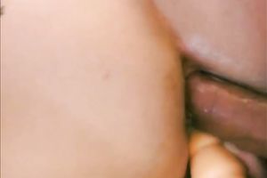 Bootyful wifey pets her twat with sextoy during the time that I fuck her butthole