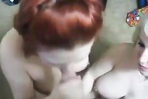 Redhead and blond were also pale but one as well as the other sucked my buddy's weenie great