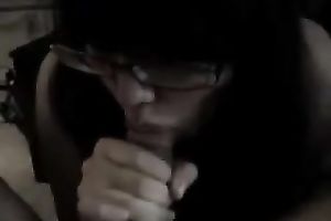 She deepthroats my soaked rod like a seasoned pro