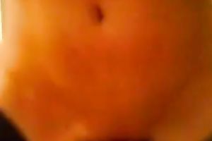 Brunette gal with petite bazookas gave head previous to riding my buddy on top