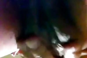 Selfie of my curvy girlfriend rubbing her fur pie until it acquires moist