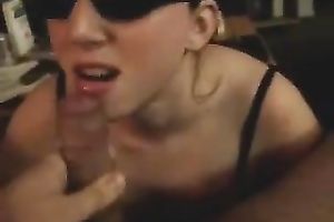 Four eyed street tramp begged to engulf my pleasing knob