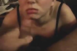 Four eyed street tramp begged to engulf my pleasing knob