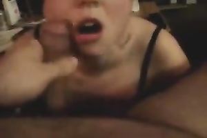 Four eyed street tramp begged to engulf my pleasing knob