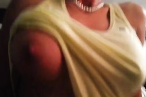 Hot like fire dark brown chick living next door was stroking her guy