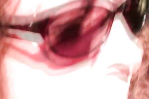 Horny bitch looks better with her sunglasses on and this babe blows like a pro