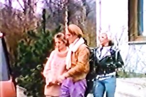 Freaky classic show with impure strumpets overspread in mud