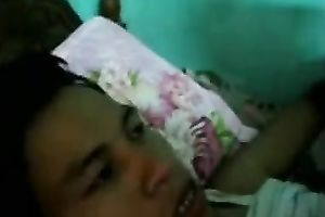 Riding hard wang of a young Indian stud in a cowgirl position