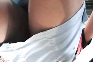 I managed to receive my hidden camera underneath the skirts of hot lalin girl