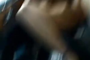 Nasty and juvenile blond summer angels in the van having smutty sex