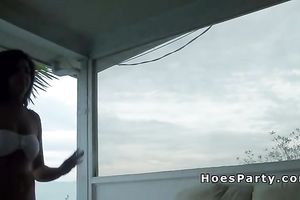 Group paty copulates after disrobe pong