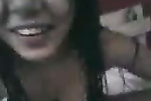 Shooting my playful dark brown Mexican girlfriend in her taut shorts