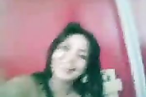 Shooting my playful dark brown Mexican girlfriend in her taut shorts