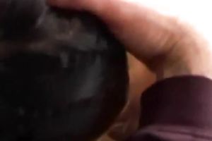 Horny brunette with glamorous eyes sucks the toolbox