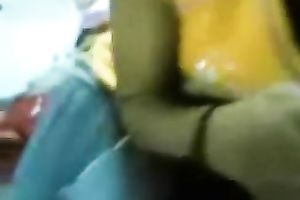 Amateur cute Indian dark brown flashes constricted mangos and gives good BJ