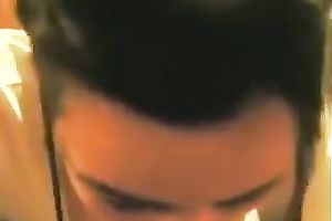 Nerdy raven haired natural honey provided my obese rod with BJ