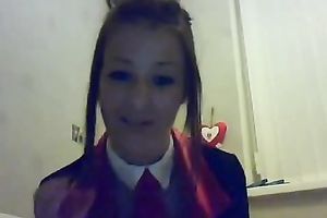 Two filthy and juvenile white whores on livecam flashing