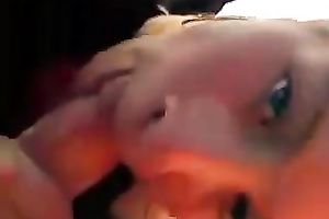 Lovely golden-haired GF gives head in a car in the morning