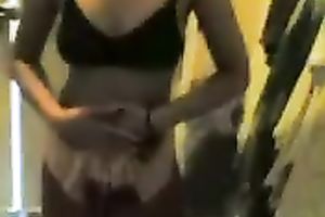 Cute and youthful genuine Indian slutty wife exposes her cum-hole on livecam