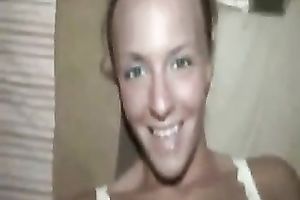 Blond haired likewise emotional amateur wife of my buddy sucked him in advance of being shoved mish