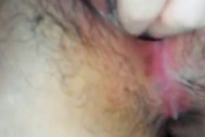 Naughty non-professional brunette hair babe shows off her ass and teases her Korean slit