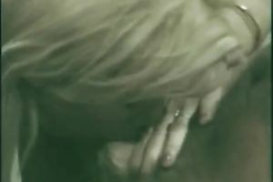 Charming retro golden-haired babe acquires polished by hairy chap