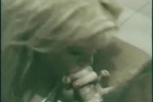 Charming retro golden-haired babe acquires polished by hairy chap