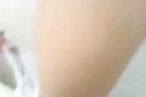 Estonian coworker shows me her whoppers and pussy in the toilet