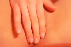 Sweet non-professional sweetheart was teasing her own bald wet snatch with pink marital-device