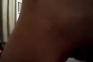 Short haired ardent honey of my buddy was on top of him whilst giving head