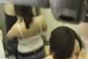 Sweet brunette hair lustful GF gives head and eats cum on POV movie scene