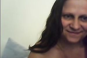 Dirty-minded lengthy haired unsightly as fuck brunette hair cam mother I'd like to fuck posed topless