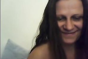 Dirty-minded lengthy haired unsightly as fuck brunette hair cam mother I'd like to fuck posed topless